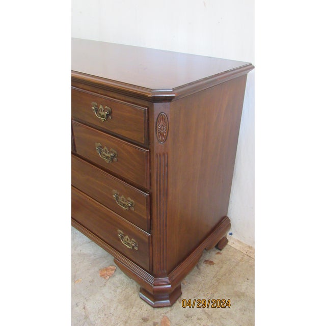 Ethan Allen Georgian Court Cherry Dresser Chest Mirror Chairish