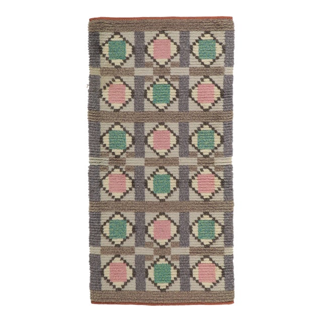 Vintage Finnish Ryijy Rya Rug - 02'05 X 04'10 For Sale