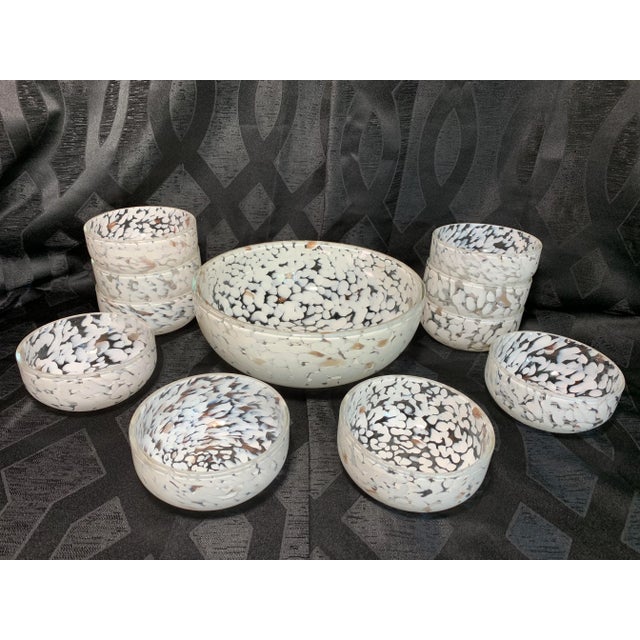 1960s Cenedese Murano Cased Glass Serving Bowl Set - 11 Pieces For Sale - Image 12 of 13