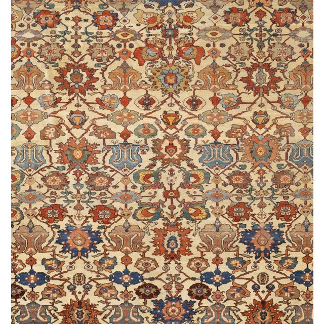 Persian Antique Persian Farahan Rug 8'6" X 9’5” For Sale - Image 3 of 4