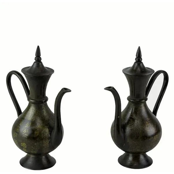Metal Decorative Chinese Flagon - a Pair For Sale - Image 7 of 7