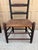 Pair of Antique Black Painted Shaker Ladder Back Chairs With Rush Seats For Sale - Image 11 of 18
