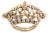 Mid Century 14k Yellow Gold Natural Diamond Crown Pin For Sale