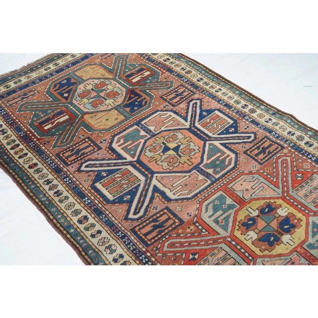 Antique Kazak Rug 3'11'' x 8'7'' For Sale In New York - Image 6 of 10