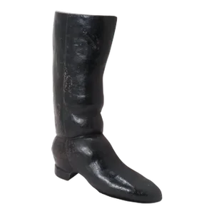 Unusual Life Size Cast Iron Equestrian Riding Boot Barn Doorstop Circa 1930s