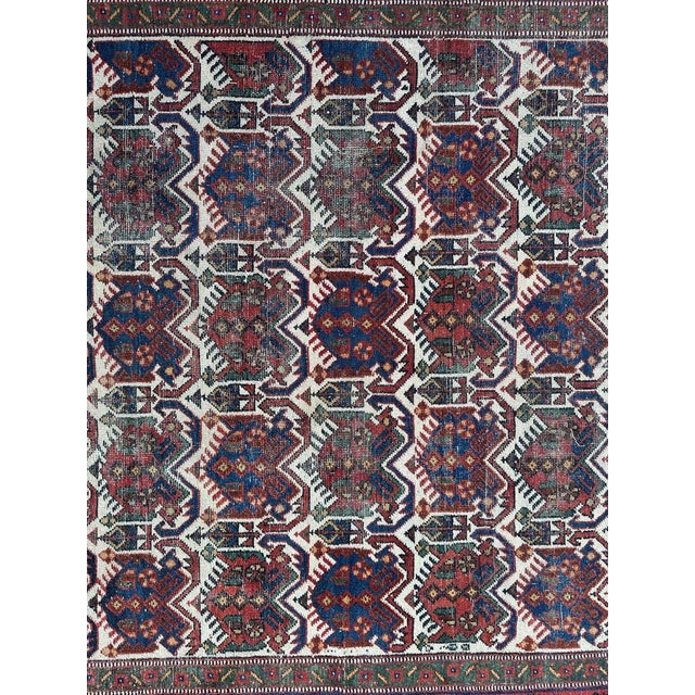 Afshar Cotton and Wool Rug, 1920s For Sale - Image 4 of 18