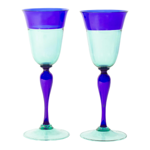 Davide Fuin Df Glassworks Murano Italian Glass Goblets