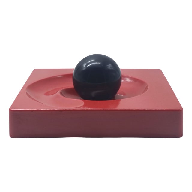 Red Spyros Ashtray by Eleonora Peduzzi Riva for Artemide, Italy, 1969 For Sale