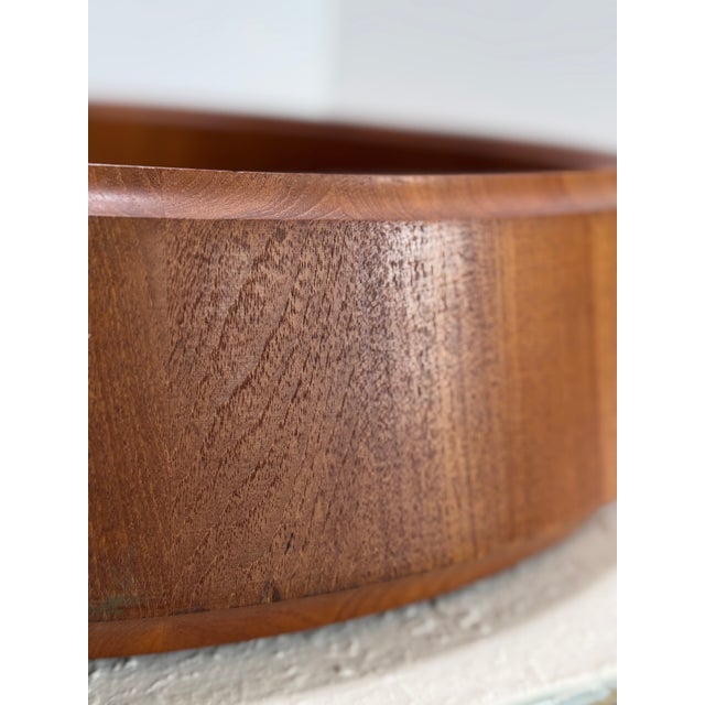 1960s Monumental 20” Scanform Handmade Teak Bowl For Sale - Image 16 of 18