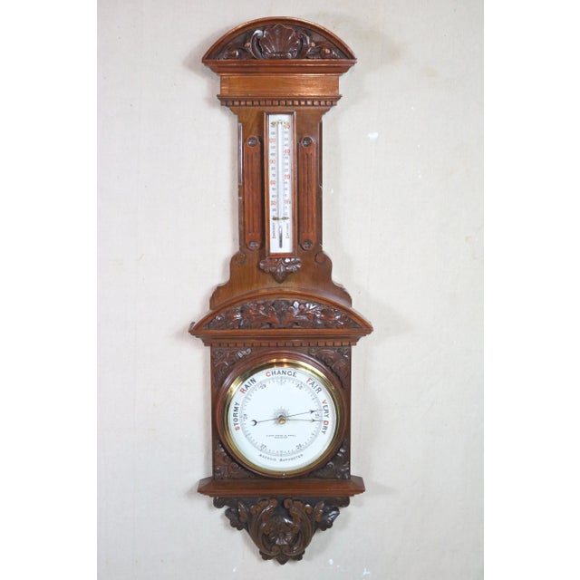 An exceptionally fine English Edwardian period aneroid barometer dating from the beginning of the 20th century. It has...