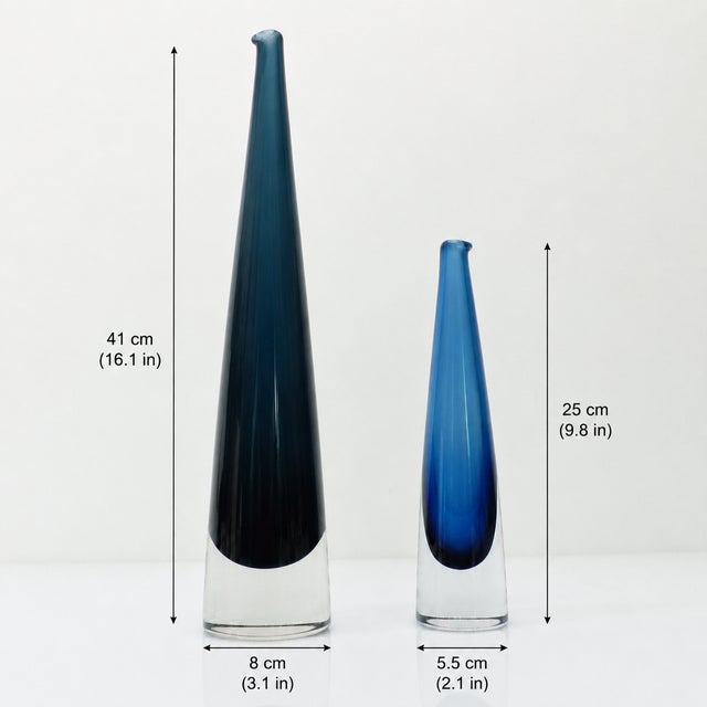 Icicle Vases by Timo Sarpaneva for Iittala, Finland, 1960s, Set of 2 For Sale - Image 3 of 10