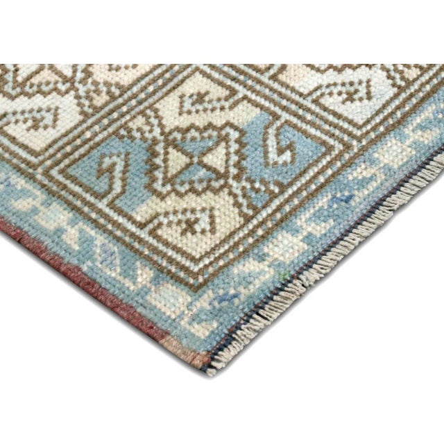 1960s Turkish Oushak Yastic. Hand woven with wool on wool foundation in the Oushak region of Western Turkey. The Anatolian...