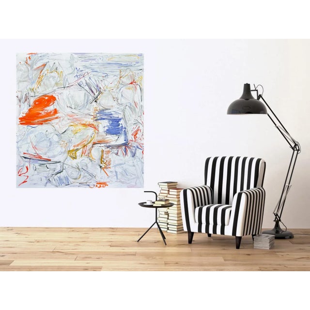 XL "Silent Witness" by Trixie Pitts Abstract Expressionist Oil Painting For Sale - Image 10 of 13