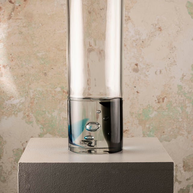 Sculptural Murano Glass Vase with Blue Inclusion by Livio Seguso for Seguso, Italy, 1970s For Sale - Image 6 of 9