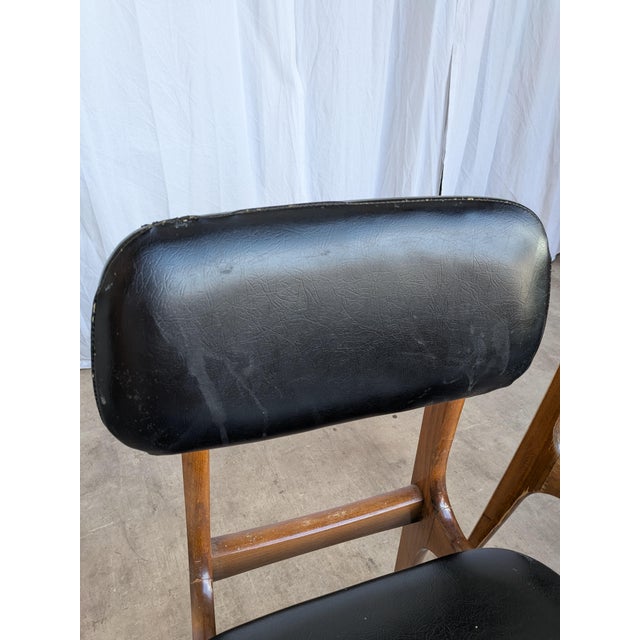 Vintage Dining Chair in Black Leather from Stol Kamnik, 1970s For Sale - Image 11 of 18