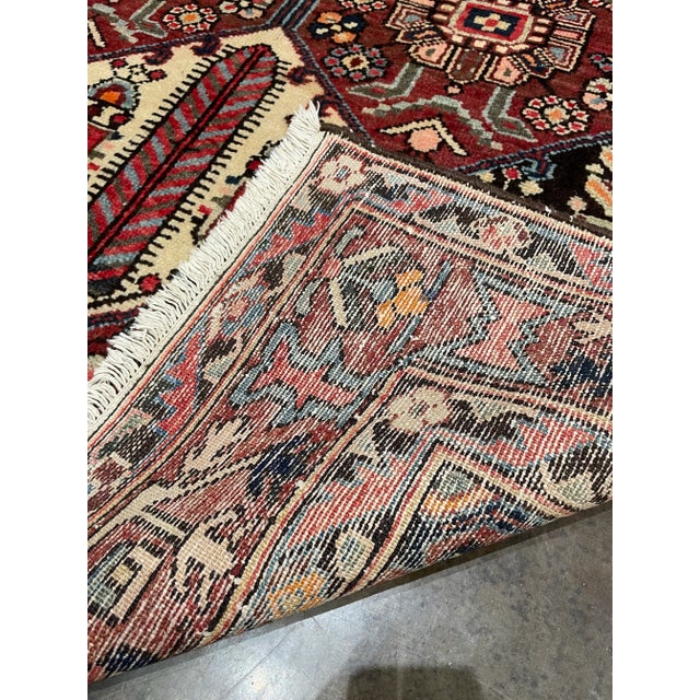 Textile 1990s Old Persian Bakhtiari Rug 4'9" X 7'0" For Sale - Image 7 of 8