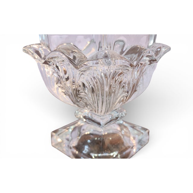 Transparent Vintage Godinger Glass Co Shannon Deco Crystal Glass Trophy Vase, Ireland 21st Century For Sale - Image 8 of 10