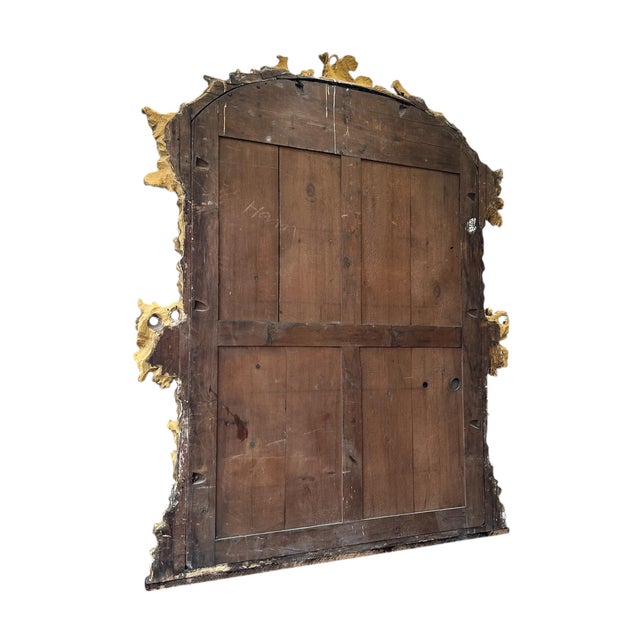 Large Antique 18th Century Italian Giltwood Mirror For Sale - Image 6 of 7