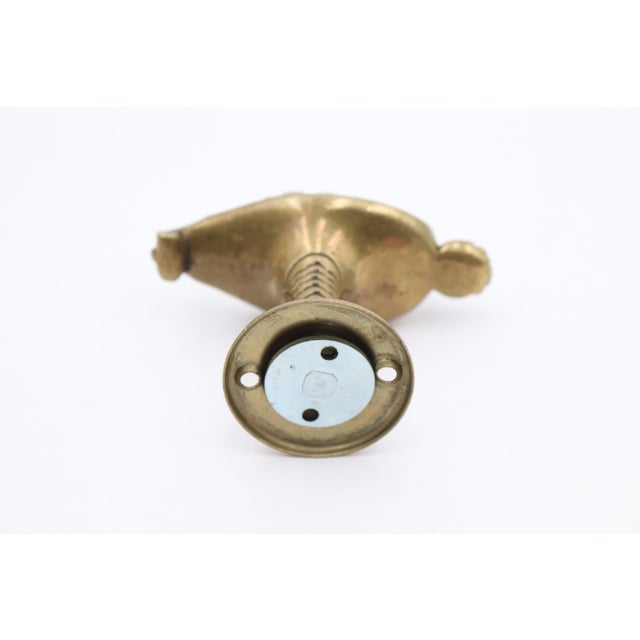 Antique European Ornate Oval Door Knob For Sale - Image 4 of 4