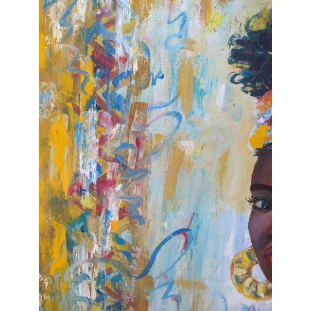 Figurative Iryna Kirichenko Woman Impressionism - Original Acryl Painting on Canvas For Sale - Image 3 of 8