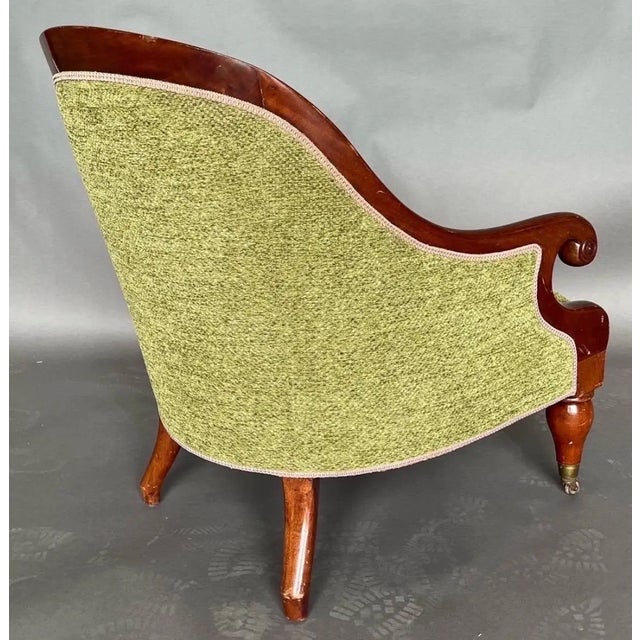 Wood 19th Century English Mahogany Library Chair For Sale - Image 7 of 10
