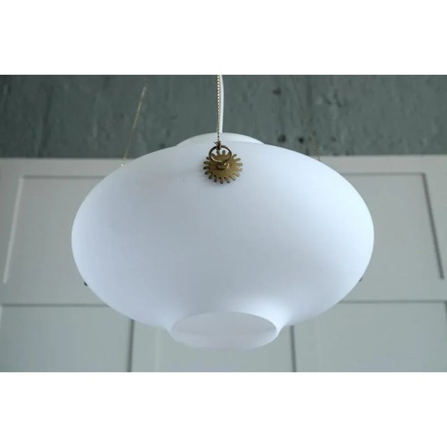 Gold Brass & Glass Pendant by Carl-Axel Acking, 1940s For Sale - Image 8 of 10