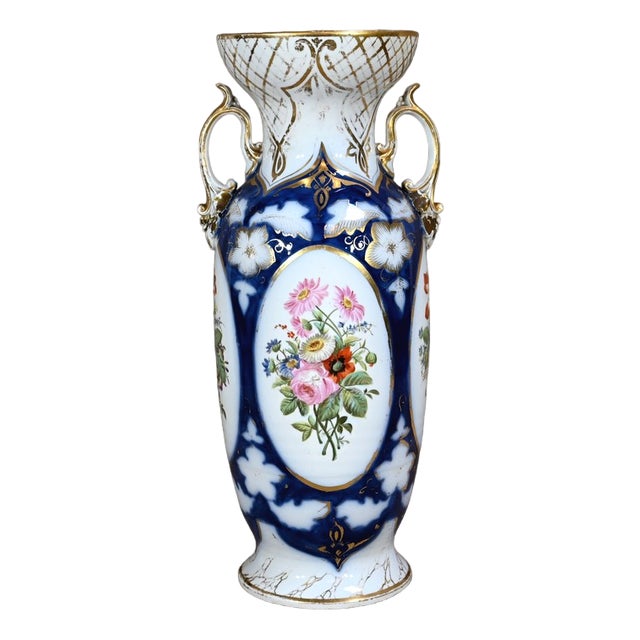 Antique Bayeux Porcelain Vase, 1800s For Sale