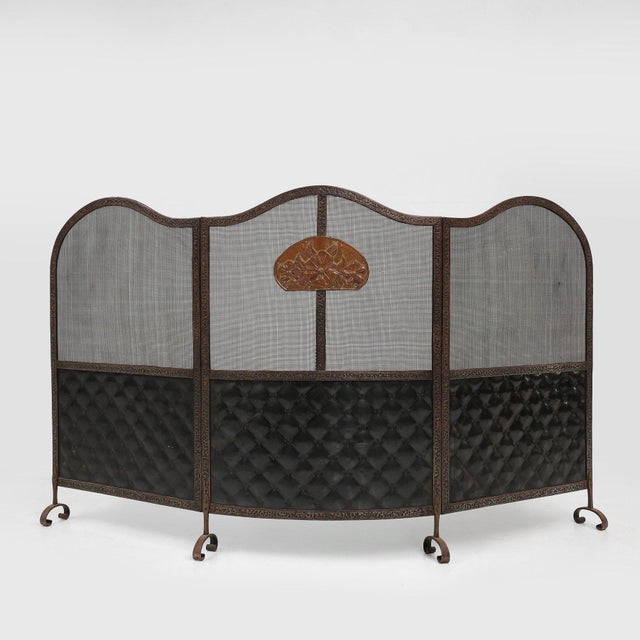 French Art Deco Fireplace Screen in Wrought Iron, 1890s For Sale - Image 16 of 16