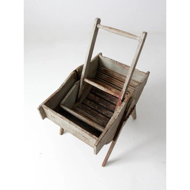 Antique Rocking Laundry Wash Tub For Sale - Image 4 of 13