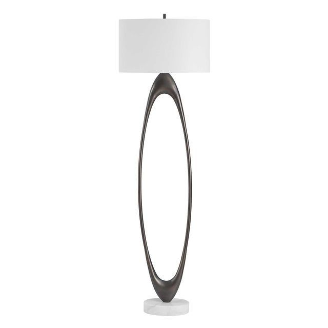 Stone Sonic Open Oval Floor Lamp For Sale - Image 7 of 11
