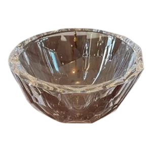 Late 20th Century Orrefors Sweden Heavy Crystal Bowl