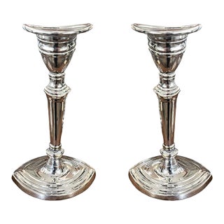 Silver Plated Candlesticks For Sale
