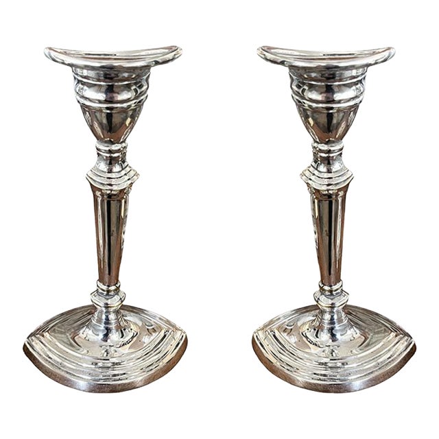 Silver Plated Candlesticks For Sale