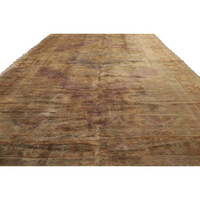 Contemporary Vintage Turkish Oushak Rug, 06’09 X 10’10 For Sale - Image 3 of 8