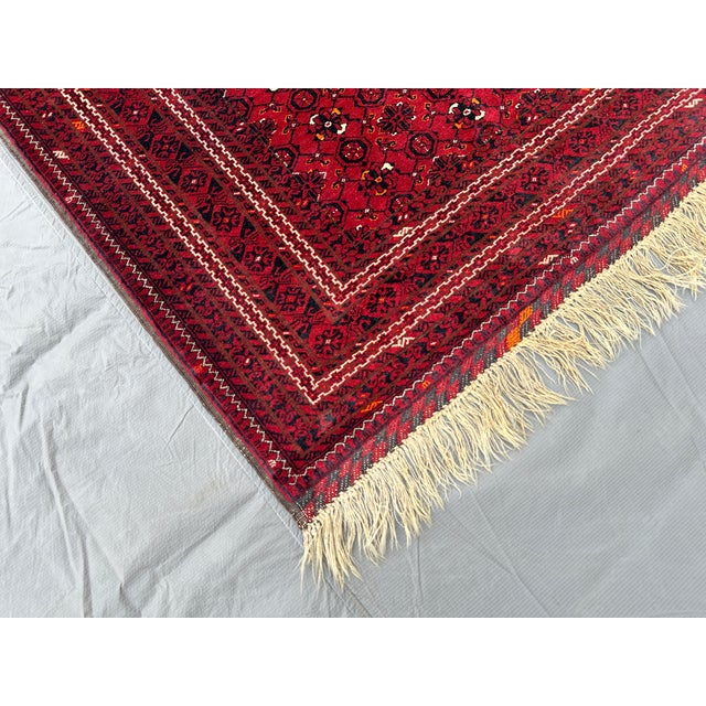 2000 - 2009 Fine Quality Vintage Afghan Basheri All-Over Lattice Rug - 5'3" X 3'1" For Sale - Image 5 of 8
