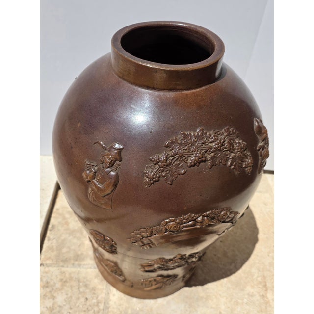 Mid 19th Century Extra Large Antique English Stoneware Storage Jar For Sale - Image 5 of 18