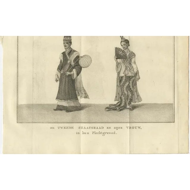 Burmese Minister and Wife in Ceremonial Dress, 1800, Paper For Sale - Image 3 of 10