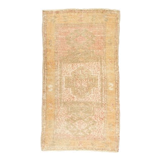 Turkish Mini Rug Oriental Hand Knotted Vintage Rug 1'8" x 2'11" #21265 For Sale