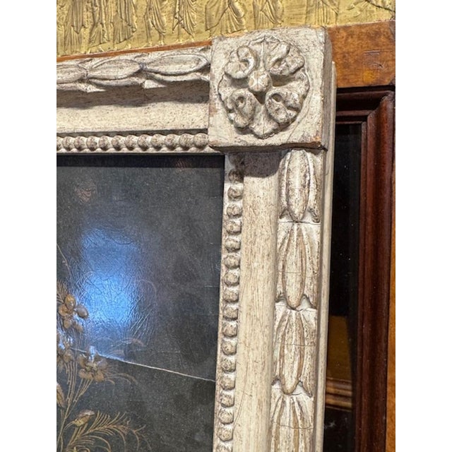 19th Century French Carved and Painted Trumeau Mirror For Sale - Image 5 of 5