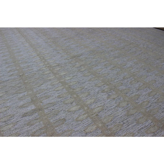 Early 21st Century Large Modern Scandinavian Swedish Flat Weave Rug With Muted Design 10'2 X 13'9 For Sale - Image 5 of 6