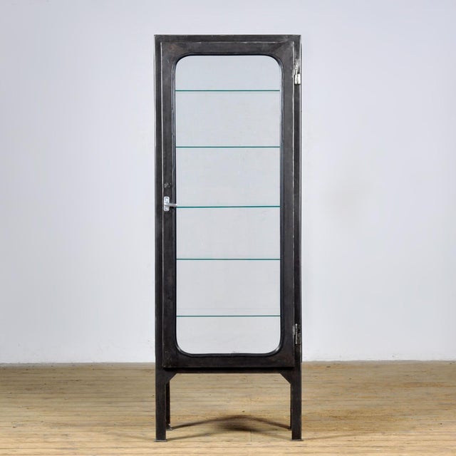 Vintage medicine cabinet from the 1970s, made in Hungary. This cabinet is a real eye-catcher thanks to its industrial...