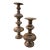Vintage Carolyn Kinder Copper Finish Hammered Metal Pillar Candle Holders For Sale