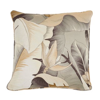 Contemporary Schumacher Botanico Pillow in Bronze For Sale