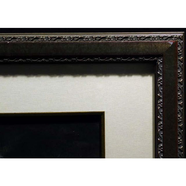 Vicente Romero "Descanso en El Jardin" Original Pastels Figures Hand Signed Artwork For Sale - Image 4 of 5