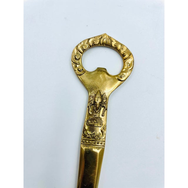 Mid 20th Century Mid-Century 9-Piece Asian Brass Barstool Set in Original Custom Case For Sale - Image 5 of 13