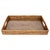 Farmhouse Artifacts Rattan Rectangular Serving Tray with Cutout Handles, Honey Brown with Glass Insert, 20"X13" For Sale - Image 3 of 10
