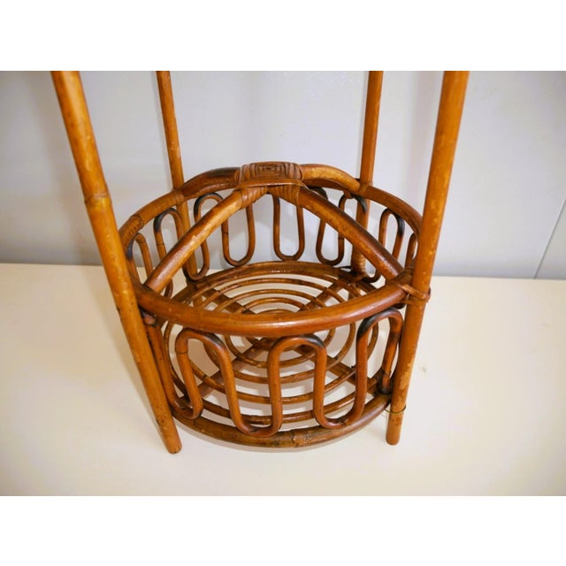 Vintage Bottle Holder Bamboo Bottle Holder Cart, 1960s For Sale - Image 4 of 13