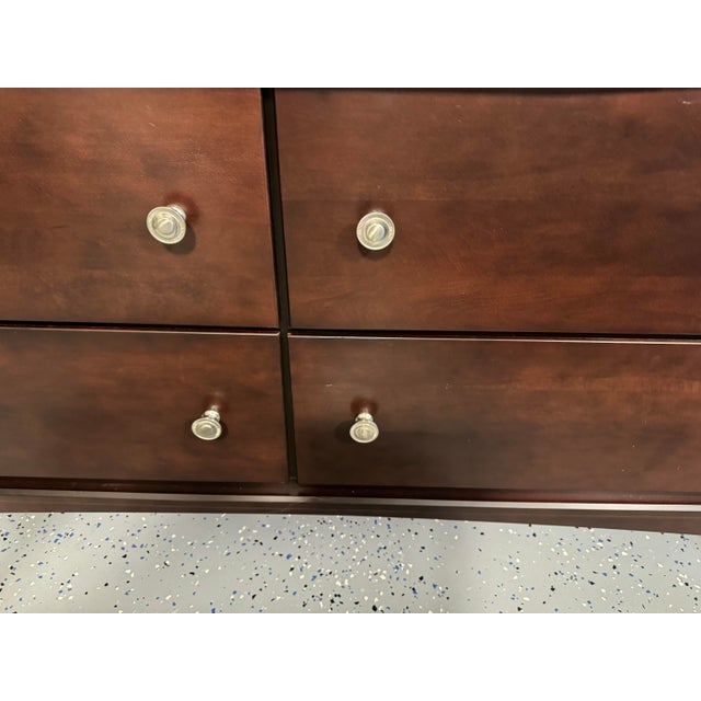 Mid-Century Modern Solid Wood Chest With Mirror For Sale - Image 3 of 7