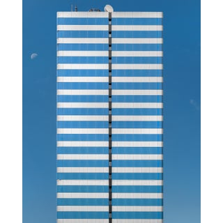 Two Moons by Marc Fischer – Architectural Abstract | Archival, Signed & Unframed For Sale