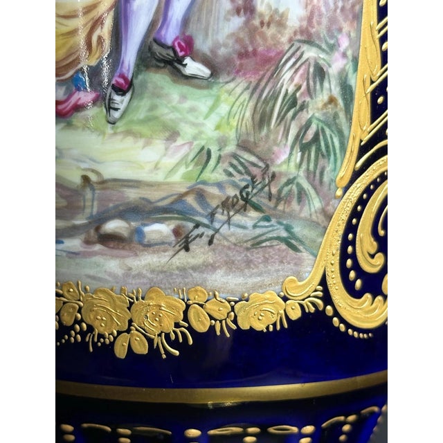 Antique Porcelain Vase by E. Froger, France For Sale - Image 6 of 11